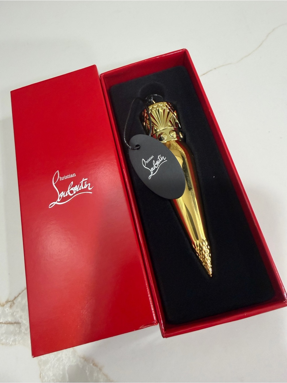 Christian Louboutin Gold-Cased Matte Red Lipstick - Picture 3 of 3
